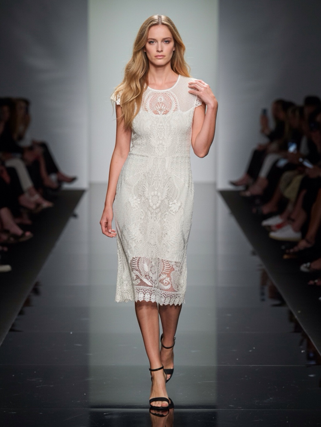 Gorgeous Yoana Baraschi Cream Lace Dress